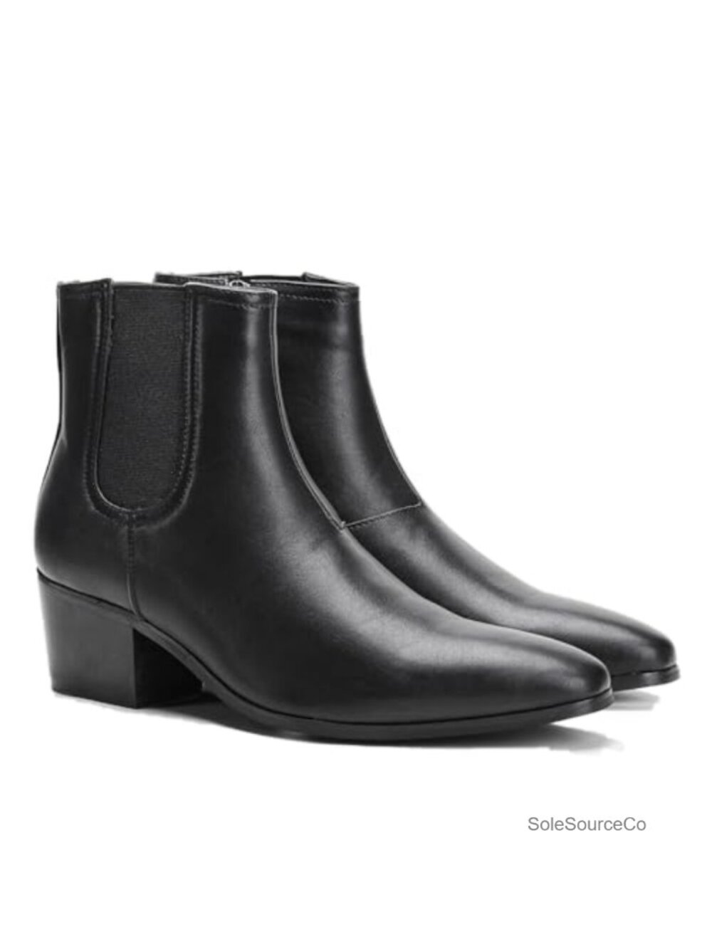 Men's Leather Chelsea Ankle Boots Lace-Up Zip Motorcycle Combat Boot